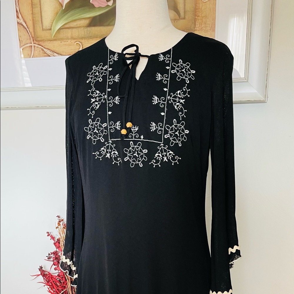 OMBRÉ BOHEMIAN BLACK DRESS SIZE 10